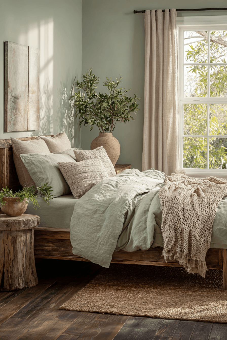 27 Sage Green Farmhouse Bedroom Ideas That Will Transform Your Sleep Sanctuary 16 27 Sage Green Farmhouse Bedroom Ideas That Will Transform Your Sleep Sanctuary