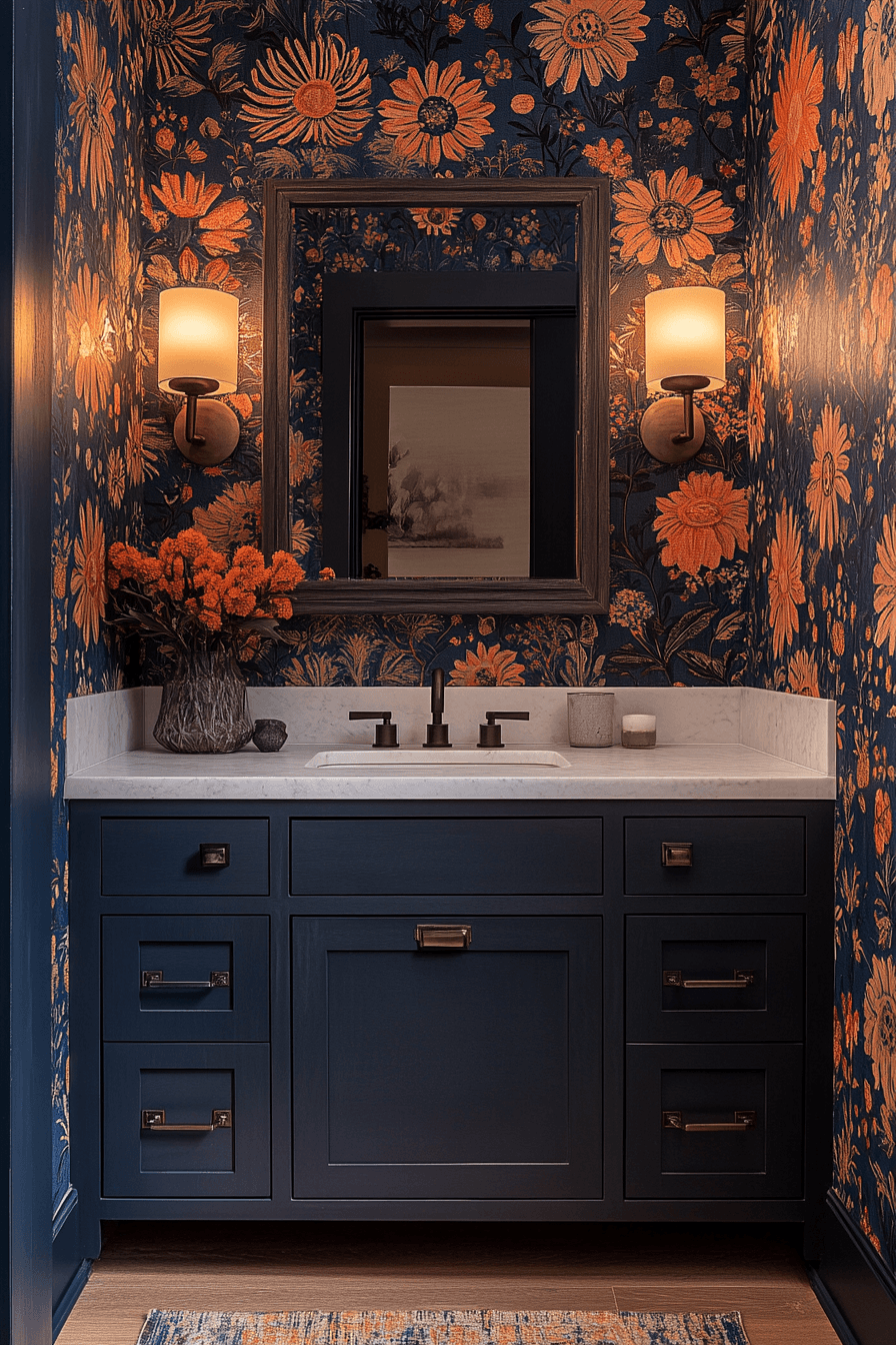 27 Powder Room Ideas That Will Turn Your Tiny Bathroom Into a Showstopping Retreat 17 27 Powder Room Ideas That Will Turn Your Tiny Bathroom Into a Showstopping Retreat