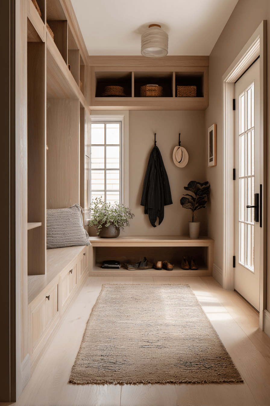 27 Japandi Mudroom Ideas That Will Make Coming Home Feel Like a Breath of Fresh Air 17 27 Japandi Mudroom Ideas That Will Make Coming Home Feel Like a Breath of Fresh Air