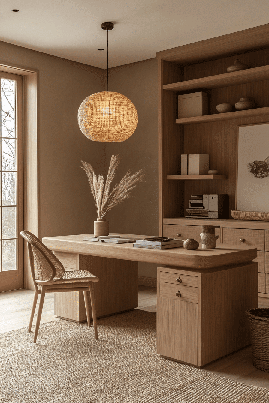 27 Japandi Office Ideas That Will Transform Your Workspace Into a Sanctuary of Focus 21 27 Japandi Office Ideas That Will Transform Your Workspace Into a Sanctuary of Focus