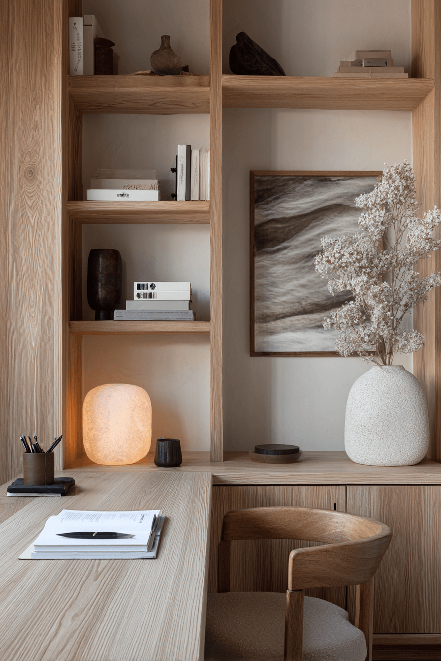 27 Japandi Office Ideas That Will Transform Your Workspace Into a Sanctuary of Focus 24 27 Japandi Office Ideas That Will Transform Your Workspace Into a Sanctuary of Focus