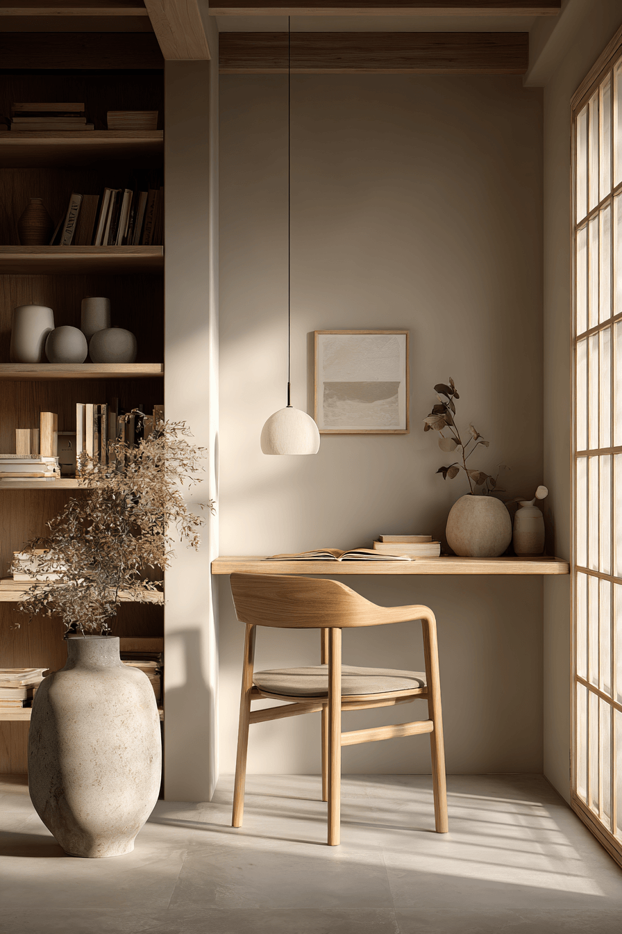 27 Japandi Office Ideas That Will Transform Your Workspace Into a Sanctuary of Focus 4 27 Japandi Office Ideas That Will Transform Your Workspace Into a Sanctuary of Focus