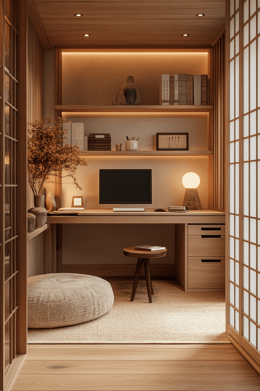27 Japandi Office Ideas That Will Transform Your Workspace Into a Sanctuary of Focus 5 27 Japandi Office Ideas That Will Transform Your Workspace Into a Sanctuary of Focus