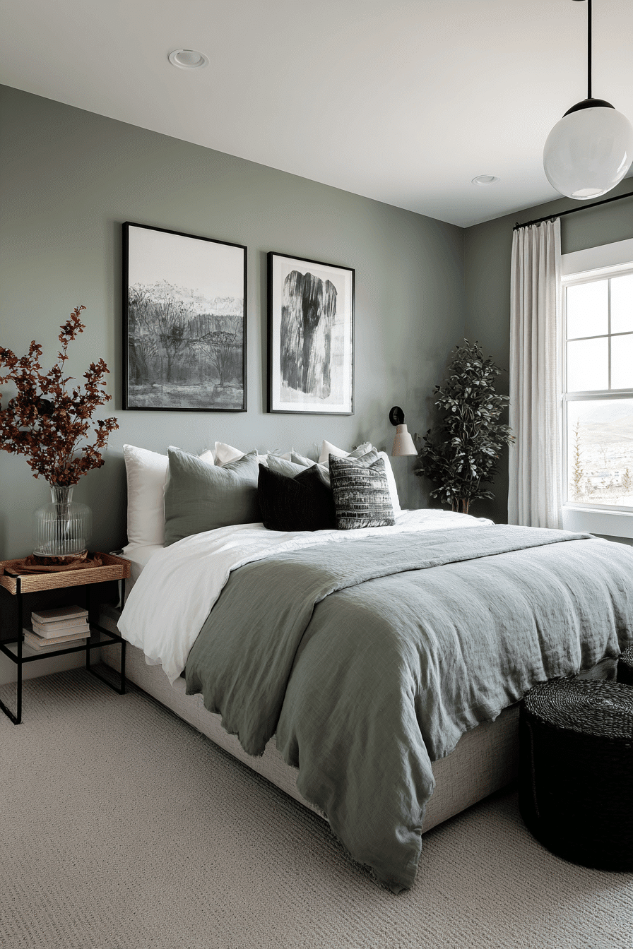27 Sage Green Farmhouse Bedroom Ideas That Will Transform Your Sleep Sanctuary 7 27 Sage Green Farmhouse Bedroom Ideas That Will Transform Your Sleep Sanctuary