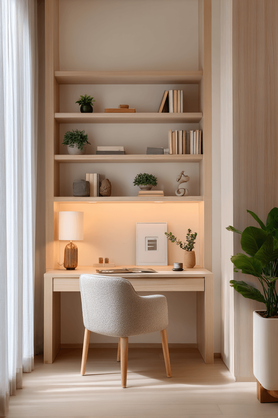 27 Japandi Office Ideas That Will Transform Your Workspace Into a Sanctuary of Focus 7 27 Japandi Office Ideas That Will Transform Your Workspace Into a Sanctuary of Focus