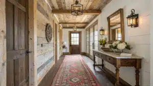 rustic hallway